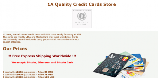 1A Quality Credit Cards Store 1A
Quality Credit Cards Store